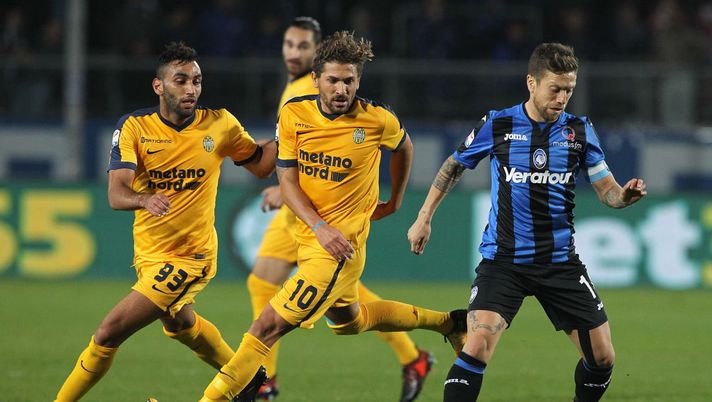 during the Serie A match between Atalanta BC and Hellas Verona FC at Stadio Atleti Azzurri d'Italia on October 25, 2017 in Bergamo, Italy.  during the Serie A match between Atalanta BC and Hellas Verona FC at Stadio Atleti Azzurri d'Italia on October 25, 2017 in Bergamo, Italy.