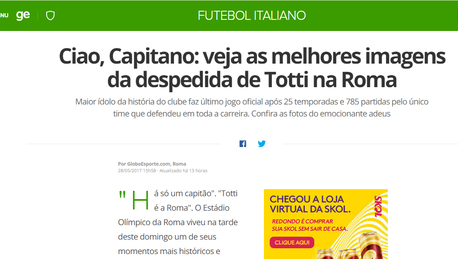 Ciao, Capitano: veja as melhores imagens da despedida de Totti na