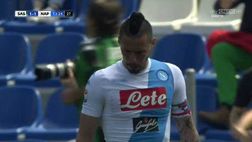 Marek Hamsik, capitano del Napoli, ieri, contro il Sassuolo, non ha disputato una buon