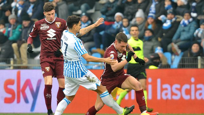 FERRARA, ITALY - FEBRUARY 03: Andrea Belotti of Torino FC in action  during the Serie A match between SPAL and Torino FC at Stadio Paolo Mazza on February 03, 2019 in Ferrara, Italy. (Photo by Mario Carlini / Iguana Press/Getty Images) 