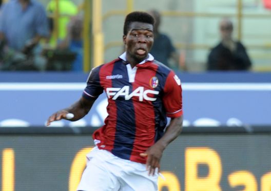  BOLOGNA, ITALY - AUGUST 29: Godfred Donsah # 30 of Bologna FC in action during the Serie A match between Bologna FC and US Sassuolo Calcio at Stadio Renato Dall'Ara on August 29, 2015 in Bologna, Italy. (Photo by Mario Carlini / Iguana Press/Getty Images) 