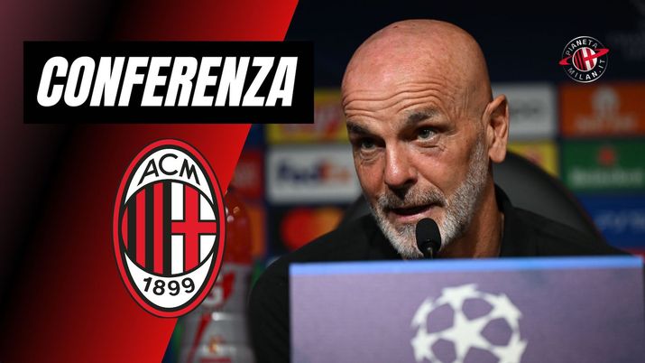 Stefano Pioli (allenatore AC Milan), qui in conferenza stampa prima di una partita di Champions League | Milan News (Getty Images) Stefano Pioli AC Milan conferenza stampa Champions League