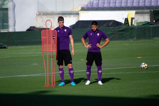 Petko Hristov e Riccardo Sottil durante l'allenamento a porte aperte al 'Franchi' - © ViolaNews.com © ViolaNews.com
