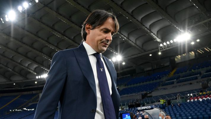 ROME, ITALY - APRIL 26: SS Lazio head coach Simone Inzaghi during the Serie A match between SS Lazio and AC Milan at Stadio Olimpico on April 26, 2021 in Rome, Italy. (Photo by Marco Rosi - SS Lazio/Getty Images) 