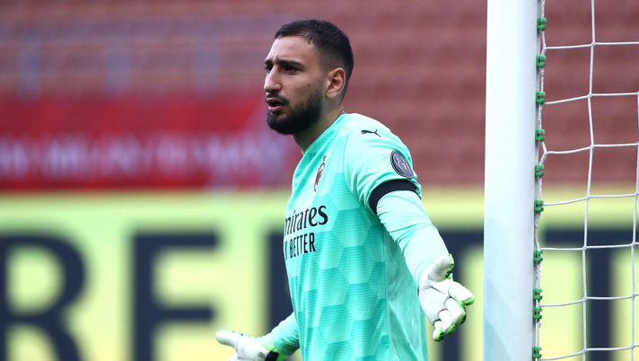 Gianluigi 'Gigio' Donnarumma (portiere AC Milan) durante Milan-Fiorentina (Serie A 2020-2021) | AC Milan News (Getty Images) 