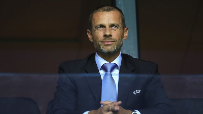 TALLINN, ESTONIA - AUGUST 15:  UEFA President, Aleksander Ceferin looks on during the UEFA Super Cup between Real Madrid and Atletico Madrid at Lillekula Stadium on August 15, 2018 in Tallinn, Estonia.  (Photo by Alexander Hassenstein/Getty Images) 