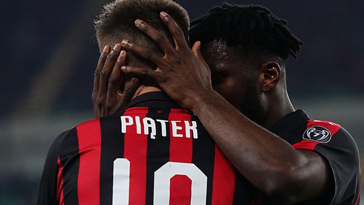 Krzysztof Piatek e Franck Kessie del Milan (credits: acmilan.com) 