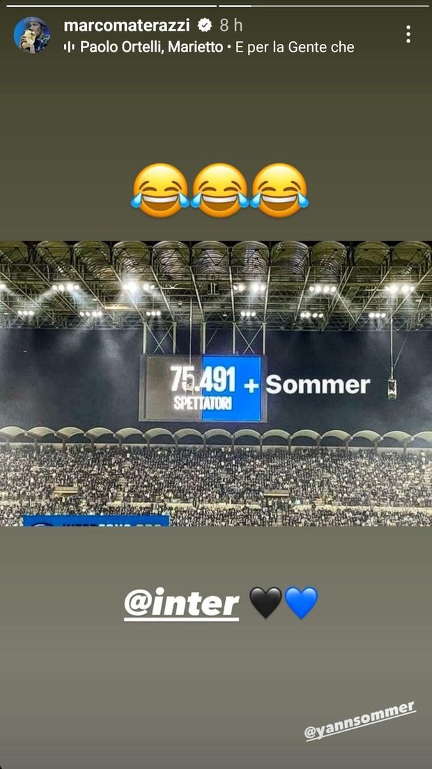 Materazzi, che stoccata alla Juve: “Ieri a San Siro 75.491 spettatori + Sommer”- immagine 3