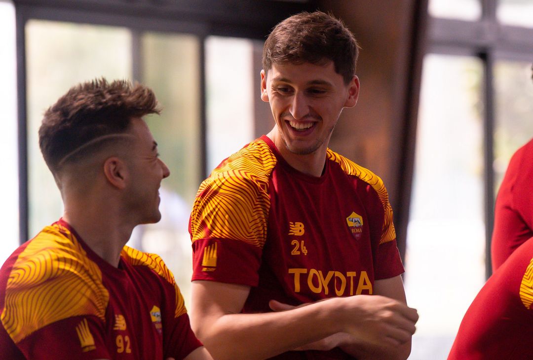 Roma, l’allenamento dopo la vittoria con la Real Sociedad: c’è Pisilli – FOTO GALLERY - immagine 27