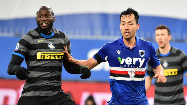 Genoa, Italy January 6: Romelu Lukaku of FC Internazionale and Maya Yoshida of UC Sampdoria during the Serie A match between UC Sampdoria and FC Internazionale at Stadio Luigi Ferraris on January 6, 2021 in Genoa, Italy. (Photo by Paolo Rattini/Getty Images) Genoa, Italy January 6: Romelu Lukaku of FC Internazionale and Maya Yoshida of UC Sampdoria during the Serie A match between UC Sampdoria and FC Internazionale at Stadio Luigi Ferraris on January 6, 2021 in Genoa, Italy. (Photo by Paolo Rattini/Getty Images)