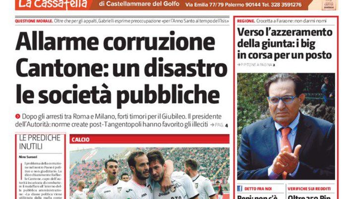 Giornale di Sicilia: “Il Palermo si risveglia, Franco Vazquez inguaia Delio Rossi. Iachini sempre sereno” 