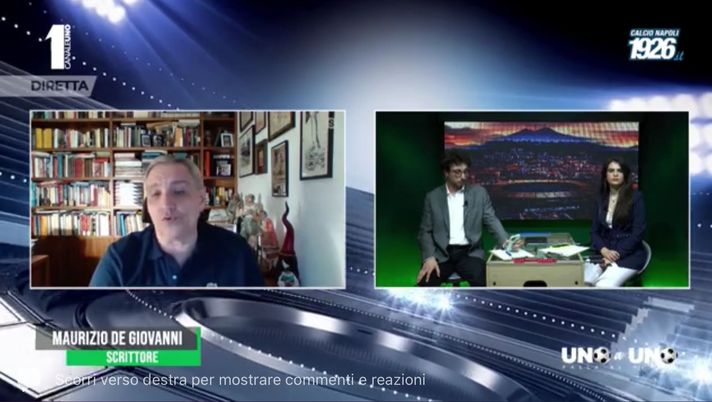 De Giovanni a “Uno a Uno”: &#8220;In questo momento nessuno pensa ai tifosi del Napoli. Gattuso? Ci ha davvero capito poco&#8221;. VIDEO 