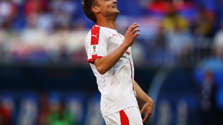SAMARA, RUSSIA - JUNE 17: Adem Ljajic of Serbia reacts to a missed chance on goal during the 2018 FIFA World Cup Russia group E match between Costa Rica and Serbia at Samara Arena on June 17, 2018 in Samara, Russia. (Photo by Dean Mouhtaropoulos/Getty Images)
