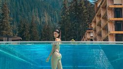 Valentina Vignali incanta le Dolomiti: lo scatto in piscina lascia senza fiato