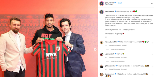 Alla fine Ricardo Pepi ha scelto l’Augsburg: “Qui per poter crescere”- immagine 2