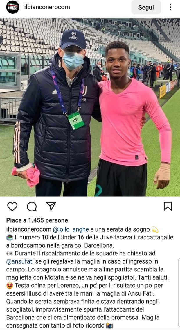 Due anni fa chiedeva la maglia ad Ansu Fati: adesso fa gol nel derby Primavera con la Juve- immagine 2