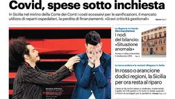 Prima Pagina, Giornale di Sicilia: “Covid, spese sotto inchiesta. Sanremo, Shorty secondo tra i giovani”