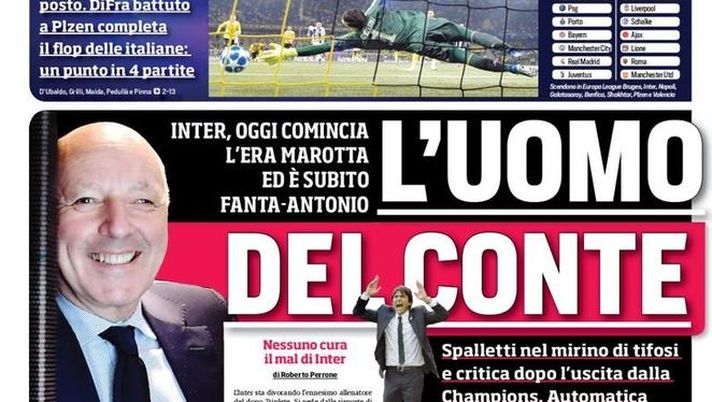 Prima Pagina, Corriere dello Sport: “L’uomo del Conte. Nero di Champions. Serve il Milan perfetto. Inzaghi…”  Prima Pagina, Corriere dello Sport: “L’uomo del Conte. Nero di Champions. Serve il Milan perfetto. Inzaghi…”