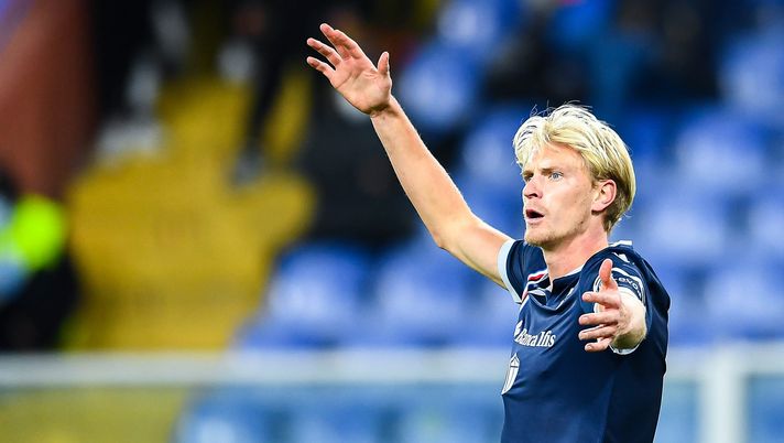 GENOA, ITALY - DECEMBER 5: Morten Thorsby of Sampdoria looks on during the Serie A match between UC Sampdoria and Ss Lazio at Stadio Luigi Ferraris on December 5, 2021 in Genoa, Italy. (Photo by Getty Images) Michele Serena: “La Samp ci è ricascata, proprio alle porte del derby…” - immagine 1