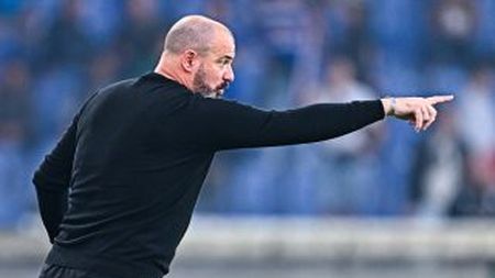 GENOA, ITALY - OCTOBER 17: Dejan Stankovic head coach of Sampdoria reacts during the Serie A match between UC Sampdoria and AS Roma at Stadio Luigi Ferraris on October 17, 2022 in Genoa, Italy. (Photo by Simone Arveda/Getty Images)