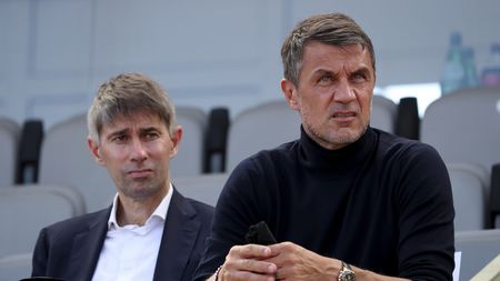 Paolo Maldini e Frederic Massara, dirigenti del Milan (getty images) Paolo Maldini e Frederic Massara, dirigenti del Milan (getty images)
