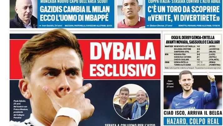 Prima Pagina, Tuttosport: “Inter, ti faccio gol. Gazidis cambia il Milan. Inter, mossa De Paul. Ceccarini confessa…” Prima Pagina, Tuttosport: “Inter, ti faccio gol. Gazidis cambia il Milan. Inter, mossa De Paul. Ceccarini confessa…”