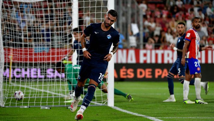 GIRONA, SPAIN - AUGUST 06: Valentin Castellanos of SS Lazio celebrates the team´s first goal during the Costa Brava Trophy match between Girona Futbol Club and Lazio Sport Society on August 06, 2023 in Girona, Spain. (Photo by Marco Rosi - SS Lazio/Getty Images) AMICHEVOLI – Schuurs, Elmas, Dybala, Rrahmani, Castellanos, Sabiri, rosso Zaccagni: i segnali - immagine 1
