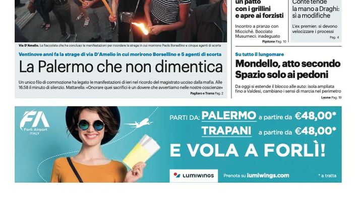 Prima Pagina, Giornale di Sicilia: “Via al ritiro per una squadra da completare”  Prima Pagina, Giornale di Sicilia: “Via al ritiro per una squadra da completare”