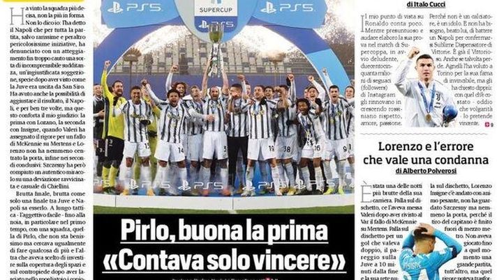 Corriere dello Sport, la prima pagina di oggi, giovedì 21 gennaio 2021 