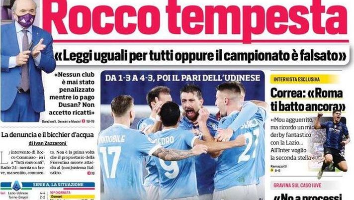 Prima Pagina, Corriere dello Sport: “Avete rotto il calcio. Commisso in tempesta”  Prima Pagina