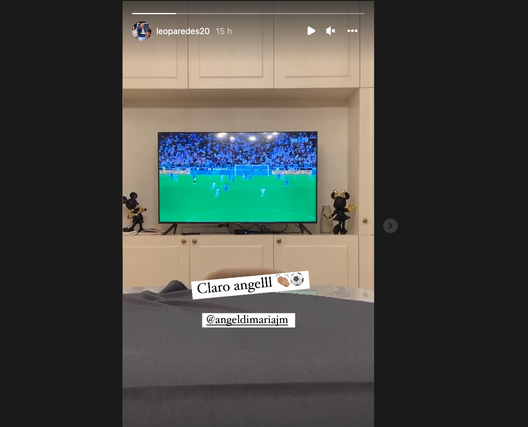 Paredes guarda la Juve ed esulta con Di Maria: “Claro Angel”- immagine 2