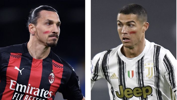 Zlatan Ibrahimovic (attaccante AC Milan) e Cristiano Ronaldo (attaccante Juventus) | AC Milan News (Getty Images) 