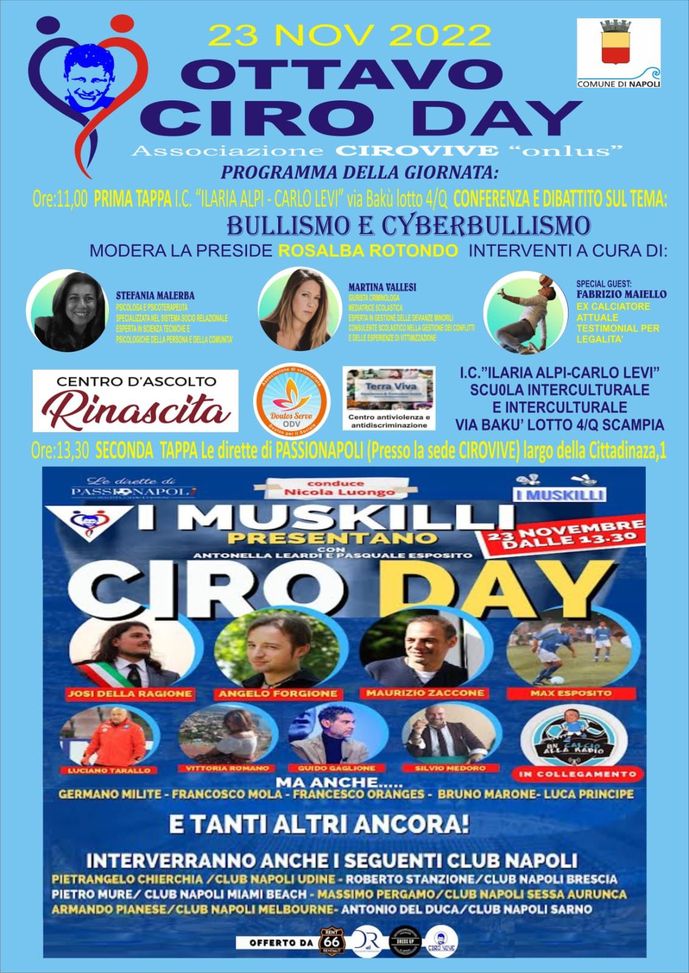 Mercoledì 23 novembre andrà in scena l’8° “Ciro Day”: il programma completo- immagine 2