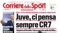 Prima Pagina, Corriere dello Sport: “Juve, ci pensa sempre CR7. Inter, le mosse scudetto”