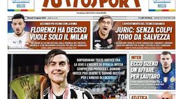 Prima Pagina, Tuttosport: “Il sabato della Joya. Florenzi vuole solo il Milan”