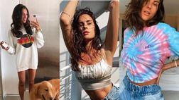 Tutti i look in quarantena di lady Valentino Rossi: dalla felpa oversize al bikini romantico