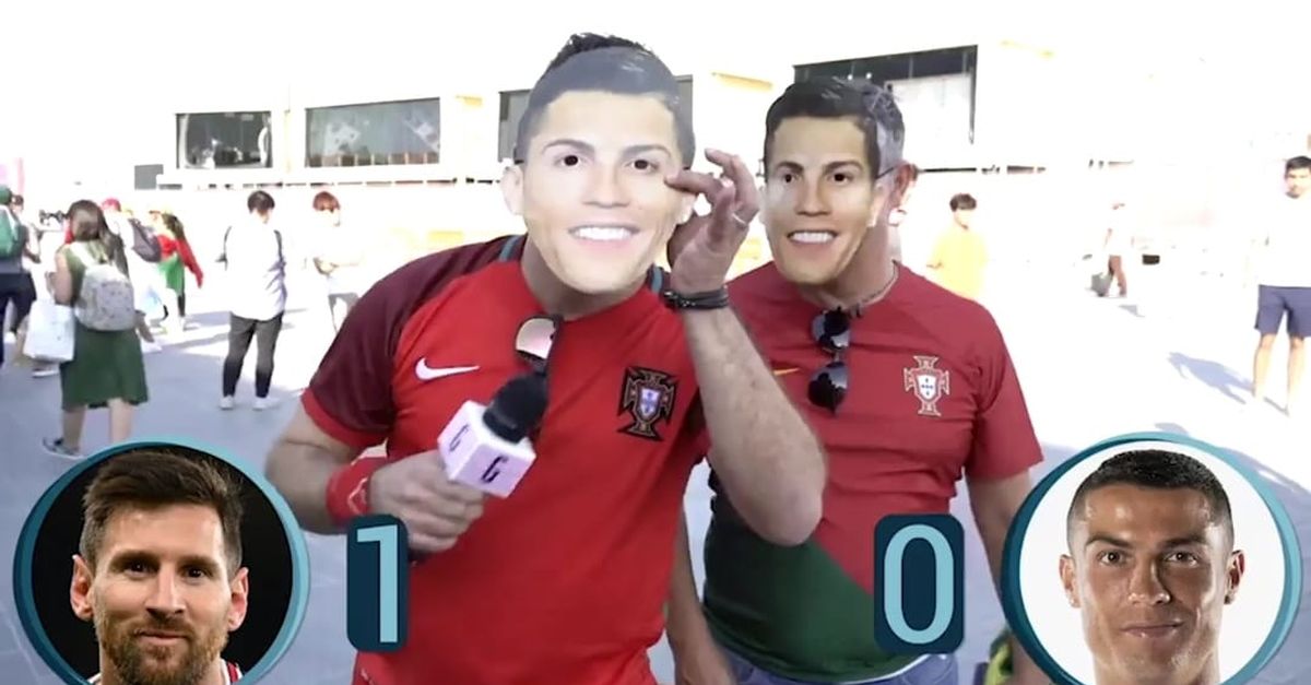 Ronaldo e Messi, ecco da che parte stanno i tifosi al Mondiale | VIDEO
