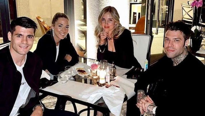 Blitz a Milano per Alice e Alvaro Morata: la coppia bianconera a cena con i Ferragnez 