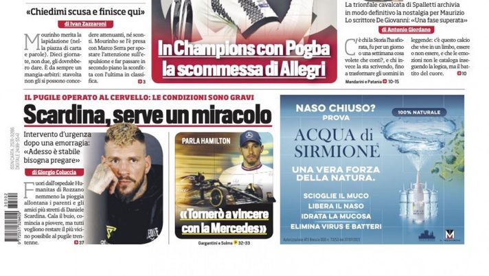 EDICOLA CDS – Assolvete Mourinho, punite Serra - immagine 1