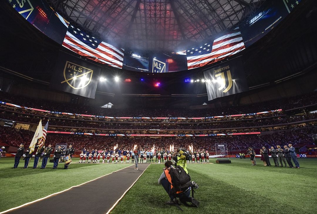  Il Mercedes Benz Stadium in occasione dell'amichevole del 2018 tra la Juventus e una selezione All Stars della MLS 
