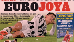 Prima Pagina, Gazzetta dello Sport: “EuroJoya, è un’altra Juve. Spietato CR7”