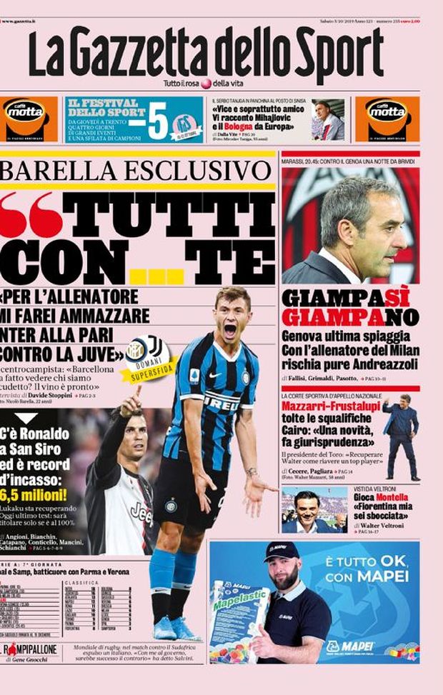 Il Buongiorno De Il Milanista Ecco Le Prime Pagine Dei Maggiori Quotidiani Sportivi