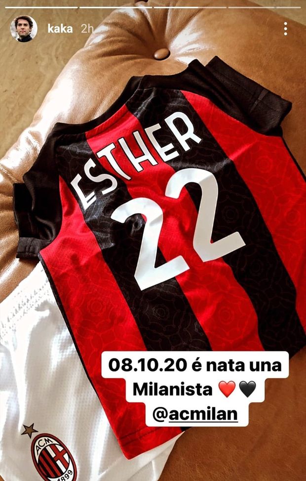  Esther e la maglia dell'AC Milan (credits: Instagram Kaka) | Milan News 