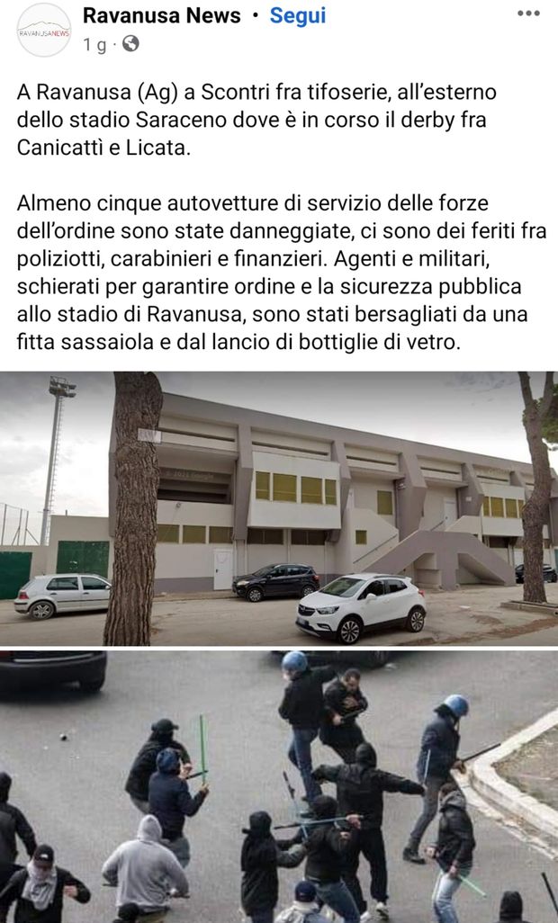 Serie D, Licata: “Gli scontri nel derby hanno poco a che fare con il calcio”- immagine 2