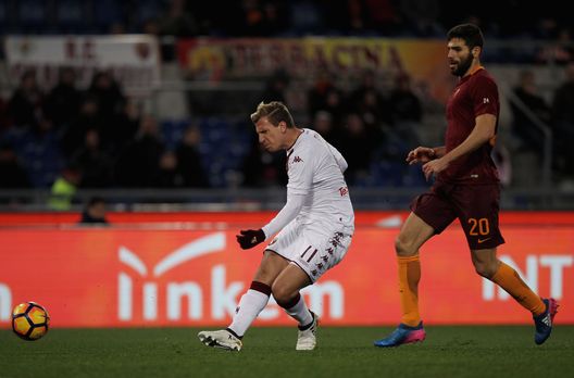 ROME, ITALY - FEBRUARY 19: Maxi Lopez of FC Torino scores the team's first goal during the Serie A match between AS Roma and FC Torino at Stadio Olimpico on February 19, 2017 in Rome, Italy. (Photo by Paolo Bruno/Getty Images) ROME, ITALY - FEBRUARY 19: Maxi Lopez of FC Torino scores the team's first goal during the Serie A match between AS Roma and FC Torino at Stadio Olimpico on February 19, 2017 in Rome, Italy. (Photo by Paolo Bruno/Getty Images)