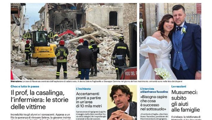 Prima Pagina, Giornale di Sicilia: “Palermo, derby amarissimo. E il Bari scappa” - immagine 1