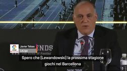VIDEO Liga, Tebas tifa per il Barça: “Spero che prendano Lewandowski”
