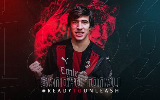 Sandro Tonali, l'annuncio ufficiale del Milan Sandro Tonali, l'annuncio ufficiale del Milan