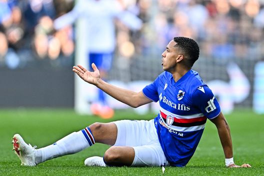 GENOA, ITALY - MARCH 05: Abdelhamid Sabiri of Sampdoria reacts with disappointment during the Serie A match between UC Sampdoria and Salernitana at Stadio Luigi Ferraris on March 5, 2023 in Genoa, Italy. (Photo by Simone Arveda/Getty Images) Sabiri
