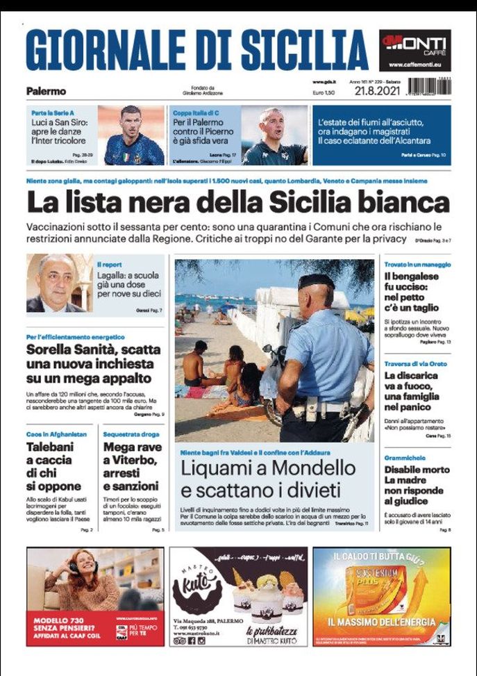 Prima Pagina, Giornale di Sicilia: “Per il Palermo contro il Picerno è già sfida vera”  Prima Pagina, Giornale di Sicilia: “Per il Palermo contro il Picerno è già sfida vera”